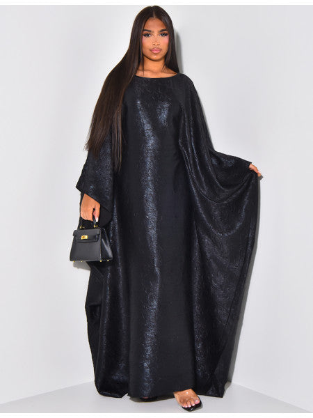 Limited Edition Metallic Abaya - Black